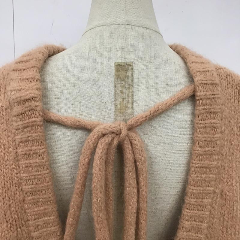 ザラ ZARA ワンピース ひざ丈スカート 長袖ニットロングワンピース バックスリットニットワンピース ロングワンピース S 無地 橙 / オレンジ /  レディース USED 古着 中古 10104135