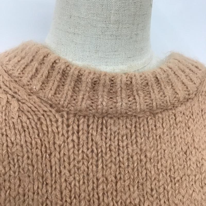ザラ ZARA ワンピース ひざ丈スカート 長袖ニットロングワンピース バックスリットニットワンピース ロングワンピース S 無地 橙 / オレンジ /  レディース USED 古着 中古 10104135