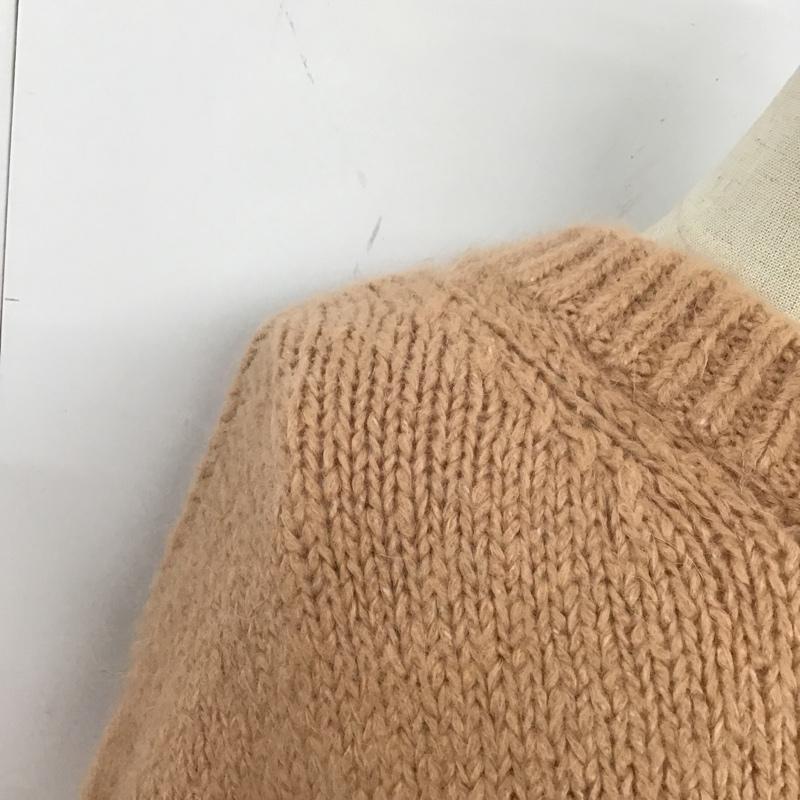 ザラ ZARA ワンピース ひざ丈スカート 長袖ニットロングワンピース バックスリットニットワンピース ロングワンピース S 無地 橙 / オレンジ /  レディース USED 古着 中古 10104135