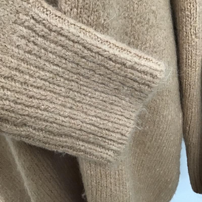ザラ ZARA ワンピース ひざ丈スカート 長袖ニットロングワンピース バックスリットニットワンピース ロングワンピース S 無地 橙 / オレンジ /  レディース USED 古着 中古 10104135