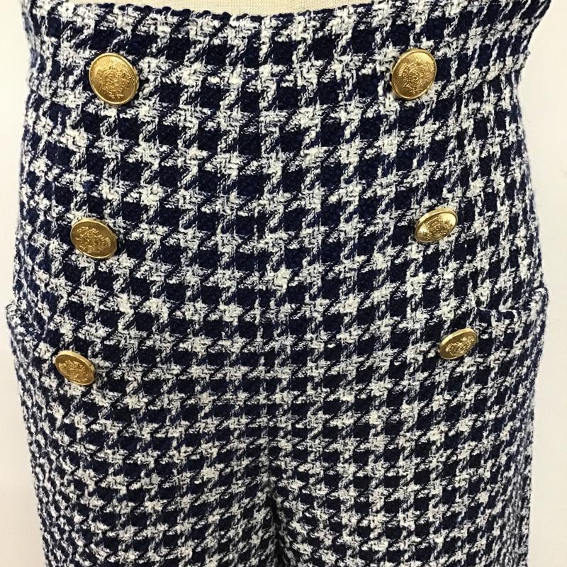 ザラ ZARA ボトムス ボトムス ワイドパンツ カジュアルパンツ ガチョウパンツ XS チェック 白 / ホワイト / X 青 / ブルー /  レディース USED 古着 中古 10104147