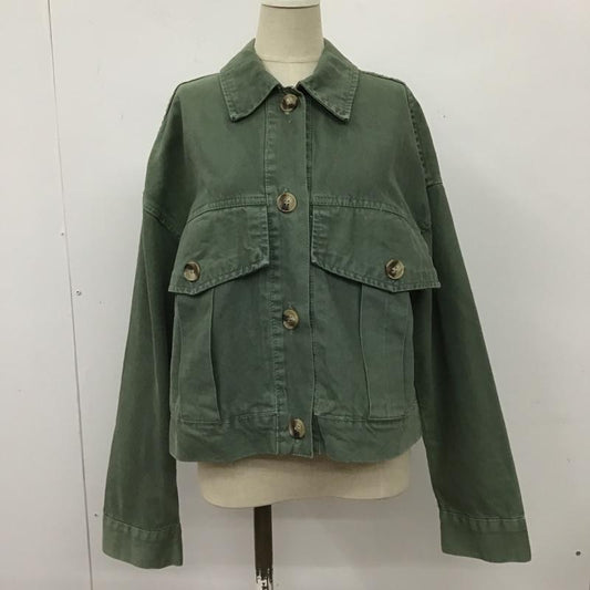 ザラ ZARA ジャケット、上着 ジャケット、ブレザー ミリタリージャケット カジュアルジャケット 前ボタンジャケット カラージャケット XS 無地 カーキ / カーキ /  レディース USED 古着 中古 10104148