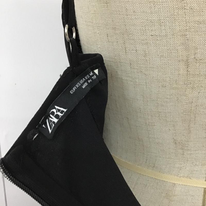 ザラ ZARA ワンピース ロングスカート ロングワンピース ノースリーブワンピース フレアスカート キャミワンピース XS ドット 白 / ホワイト / X 黒 / ブラック /  レディース USED 古着 中古 10104151
