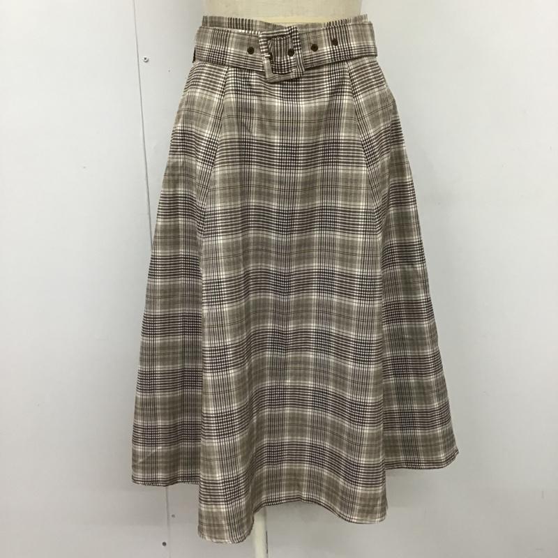 ミッシュマッシュ MISCH MASCH スカート ひざ丈スカート フレアチェックスカート ロングスカート カジュアルスカート S チェック マルチカラー / マルチカラー /  レディース USED 古着 中古 10104154