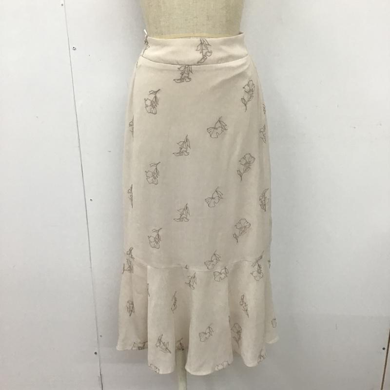 マジェスティックレゴン MAJESTIC LEGON スカート ロングスカート 1017049700 エンブロイダリーマーメイドスカート ロングスカート フレアスカート S 総柄 ベージュ / ベージュ / X 桃 / ピンク /  レディース USED 古着 中古 10104158