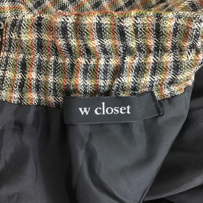 ダブルクローゼット w closet スカート ロングスカート チェックロングスカート フレアスカート マーメイドロングスカート FREE チェック マルチカラー / マルチカラー /  レディース USED 古着 中古 10104161