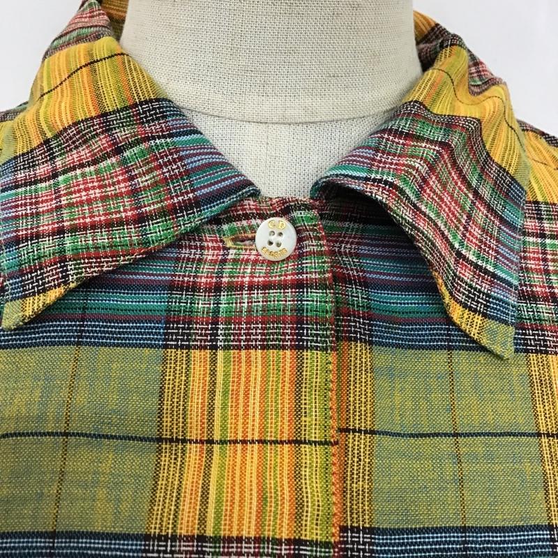 クリスチャンディオール Christian Dior シャツ、ブラウス 半袖 チェックシャツ M チェック マルチカラー / マルチカラー /  レディース USED 古着 中古 10104167