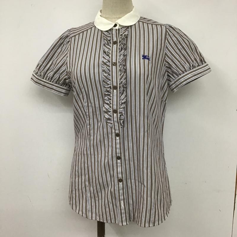 バーバリーブルーレーベル BURBERRY BLUE LABEL シャツ、ブラウス 半袖 38 ストライプ マルチカラー / マルチカラー /  レディース USED 古着 中古 10104171