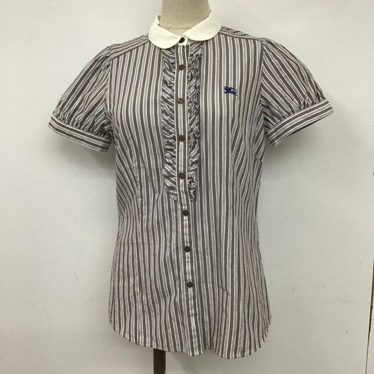 バーバリーブルーレーベル BURBERRY BLUE LABEL シャツ、ブラウス 半袖 38 ストライプ マルチカラー / マルチカラー /  レディース USED 古着 中古 10104171
