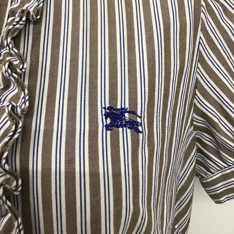 バーバリーブルーレーベル BURBERRY BLUE LABEL シャツ、ブラウス 半袖 38 ストライプ マルチカラー / マルチカラー /  レディース USED 古着 中古 10104171
