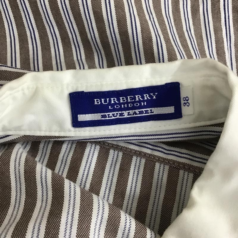バーバリーブルーレーベル BURBERRY BLUE LABEL シャツ、ブラウス 半袖 38 ストライプ マルチカラー / マルチカラー /  レディース USED 古着 中古 10104171