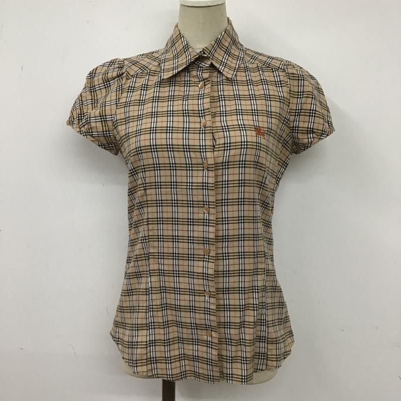 バーバリーブルーレーベル BURBERRY BLUE LABEL シャツ、ブラウス 半袖 チェックシャツ 38 チェック マルチカラー / マルチカラー /  レディース USED 古着 中古 10104172
