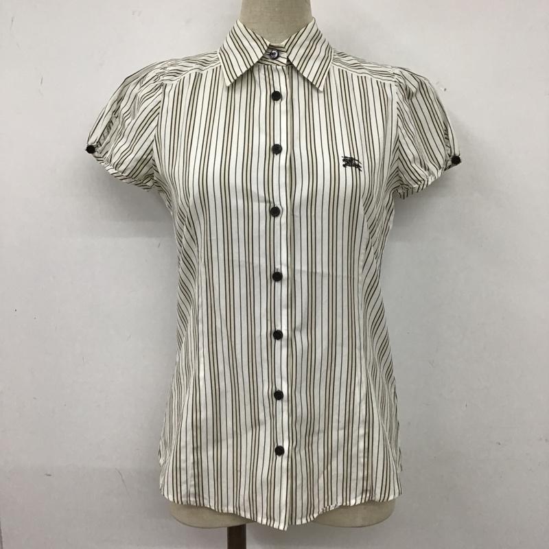 バーバリーブルーレーベル BURBERRY BLUE LABEL シャツ、ブラウス 半袖 38 ストライプ マルチカラー / マルチカラー /  レディース USED 古着 中古 10104173