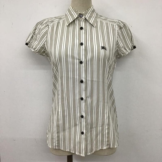 バーバリーブルーレーベル BURBERRY BLUE LABEL シャツ、ブラウス 半袖 38 ストライプ マルチカラー / マルチカラー /  レディース USED 古着 中古 10104173