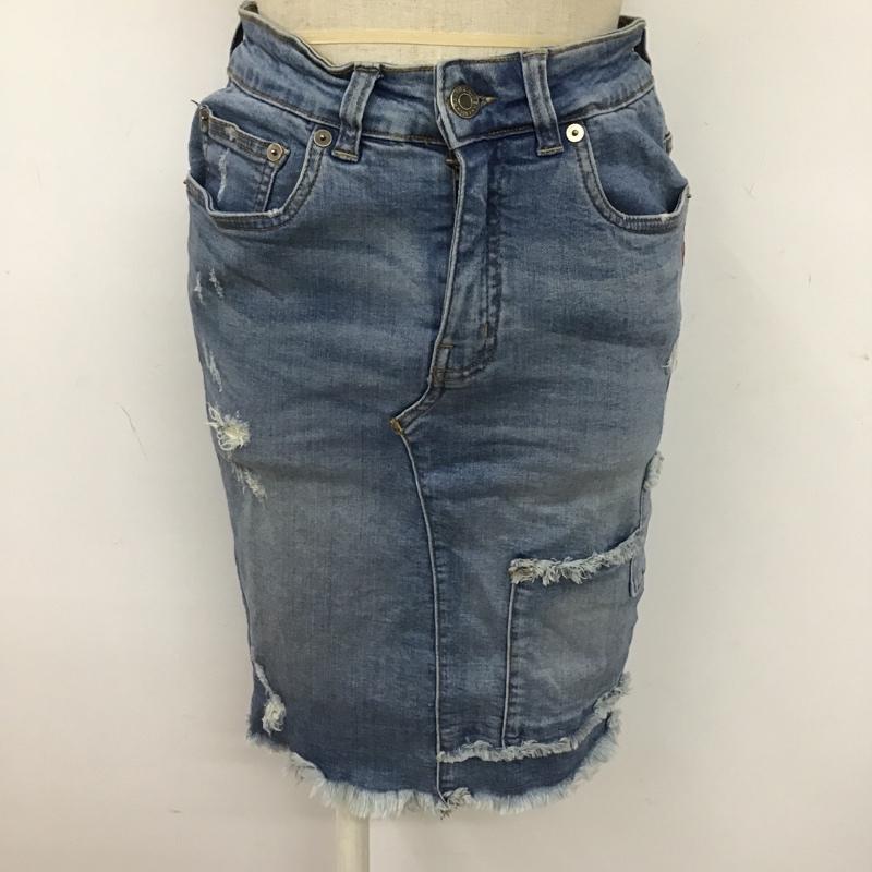 ラルフローレン RALPHLAUREN スカート ひざ丈スカート 26インチ 無地 インディゴ / インディゴ /  レディース USED 古着 中古 10104174