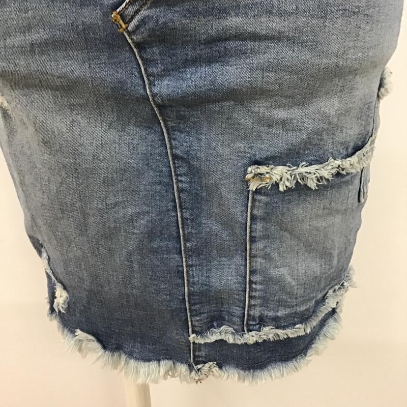 ラルフローレン RALPHLAUREN スカート ひざ丈スカート 26インチ 無地 インディゴ / インディゴ /  レディース USED 古着 中古 10104174