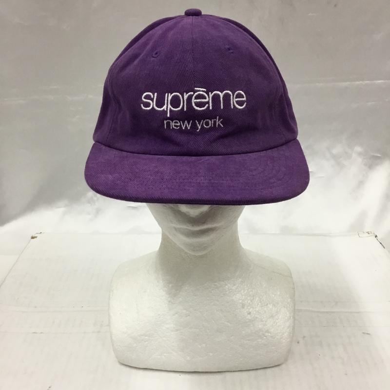 シュプリーム Supreme 帽子 キャップ コーデュロイ 6パネル ロゴ、文字 紫 / パープル /  メンズ USED 古着 中古 10104178