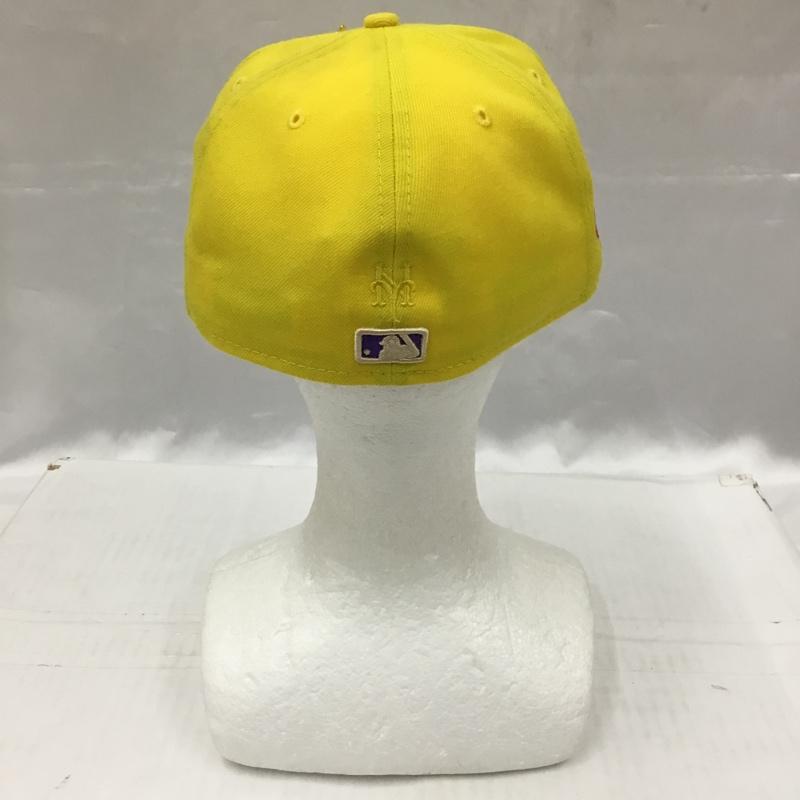 ニューエラ NEW ERA 帽子 キャップ 59FIFTY 58.7cm NY MLB ICY POP ロゴ、文字 黄 / イエロー /  メンズ USED 古着 中古 10104183