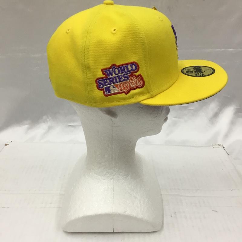 ニューエラ NEW ERA 帽子 キャップ 59FIFTY 58.7cm NY MLB ICY POP ロゴ、文字 黄 / イエロー /  メンズ USED 古着 中古 10104183