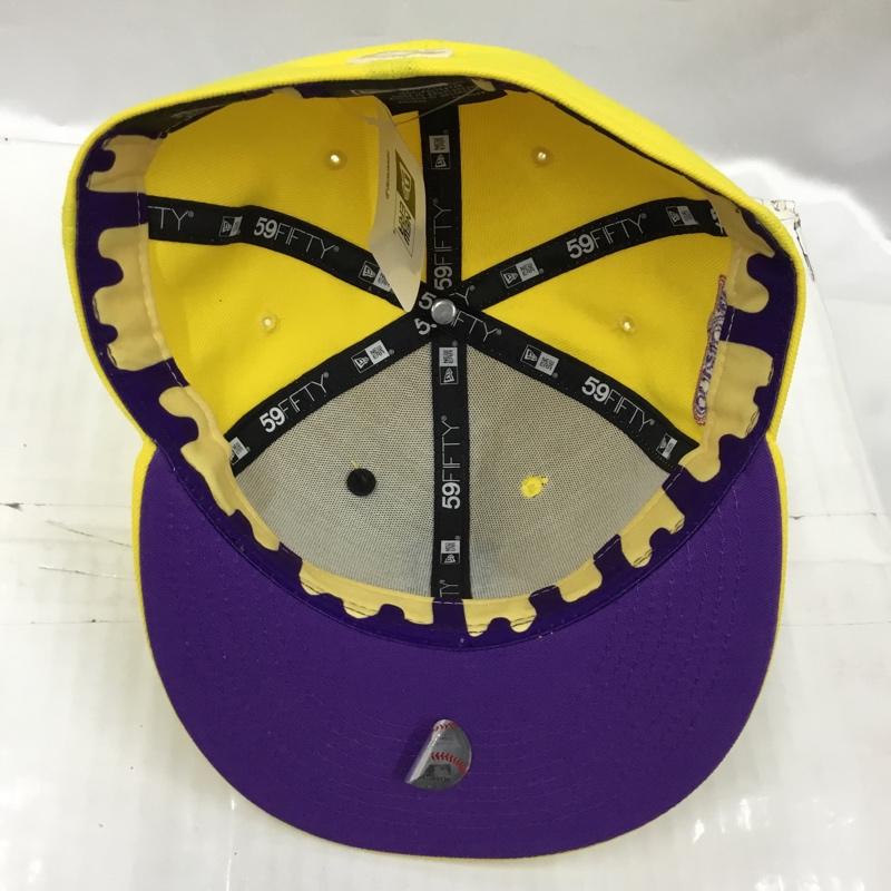 ニューエラ NEW ERA 帽子 キャップ 59FIFTY 58.7cm NY MLB ICY POP ロゴ、文字 黄 / イエロー /  メンズ USED 古着 中古 10104183