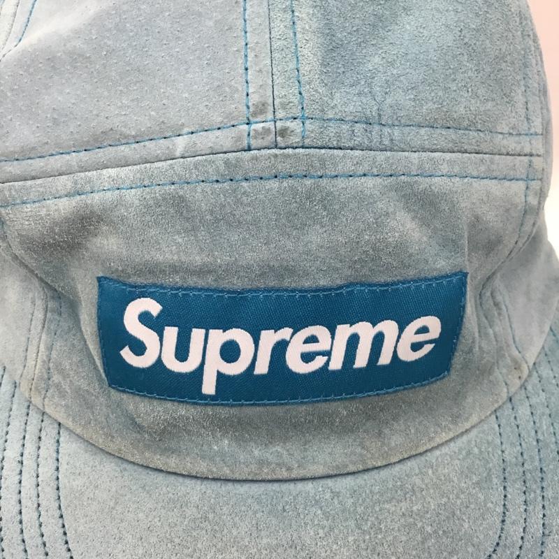 シュプリーム Supreme 帽子 キャップ スエード ボックスロゴ キャンプキャップ ロゴ、文字 水色 / ライトブルー /  メンズ USED 古着 中古 10104187