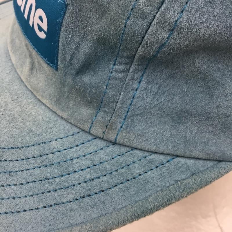 シュプリーム Supreme 帽子 キャップ スエード ボックスロゴ キャンプキャップ ロゴ、文字 水色 / ライトブルー /  メンズ USED 古着 中古 10104187