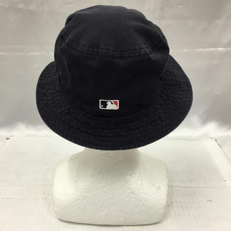ニューエラ NEW ERA 帽子 ハット NY ニューヨーク ヤンキース バケットハット ロゴ、文字 紺 / ネイビー /  メンズ USED 古着 中古 10104194