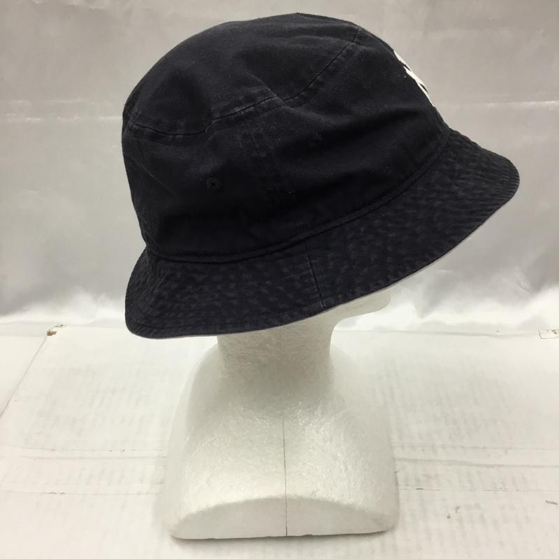 ニューエラ NEW ERA 帽子 ハット NY ニューヨーク ヤンキース バケットハット ロゴ、文字 紺 / ネイビー /  メンズ USED 古着 中古 10104194