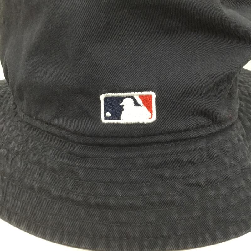ニューエラ NEW ERA 帽子 ハット NY ニューヨーク ヤンキース バケットハット ロゴ、文字 紺 / ネイビー /  メンズ USED 古着 中古 10104194