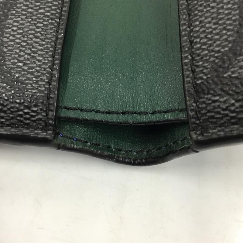 コーチ COACH 財布 二つ折り C1600 ロゴ、文字 青 / ブルー / X 黒 / ブラック /  メンズ USED 古着 中古 10104197