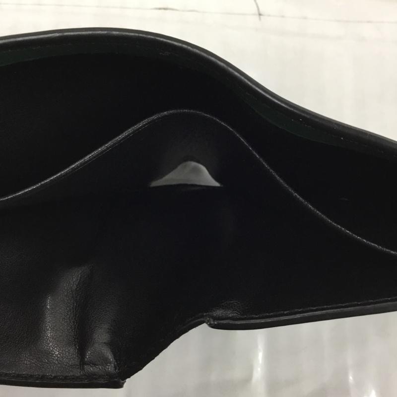 コーチ COACH 財布 二つ折り C1600 ロゴ、文字 青 / ブルー / X 黒 / ブラック /  メンズ USED 古着 中古 10104197