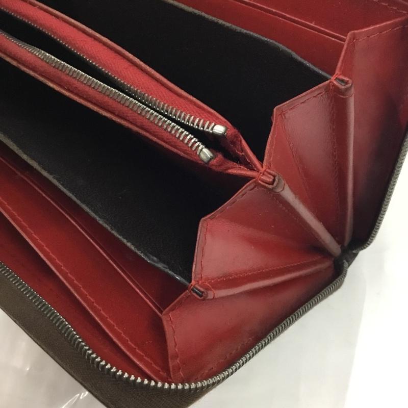 ホワイトハウスコックス WHITE HOUSE COX 財布 長財布 ラウンドファスナー レザー 無地 茶 / ブラウン /  メンズ USED 古着 中古 10104201