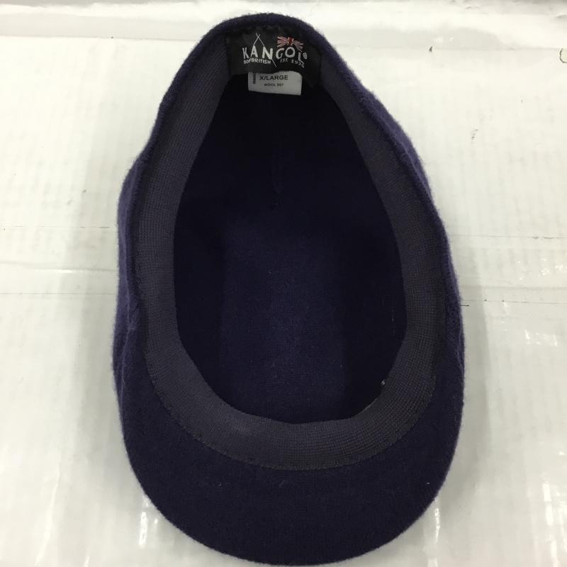 カンゴール KANGOL 帽子 ハンチング 6845BC WOOL 507 XL ワンポイント 紺 / ネイビー /  メンズ USED 古着 中古 10104223