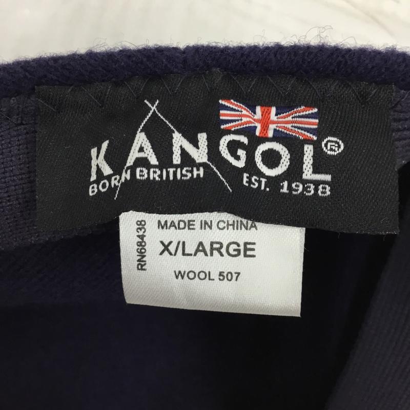 カンゴール KANGOL 帽子 ハンチング 6845BC WOOL 507 XL ワンポイント 紺 / ネイビー /  メンズ USED 古着 中古 10104223
