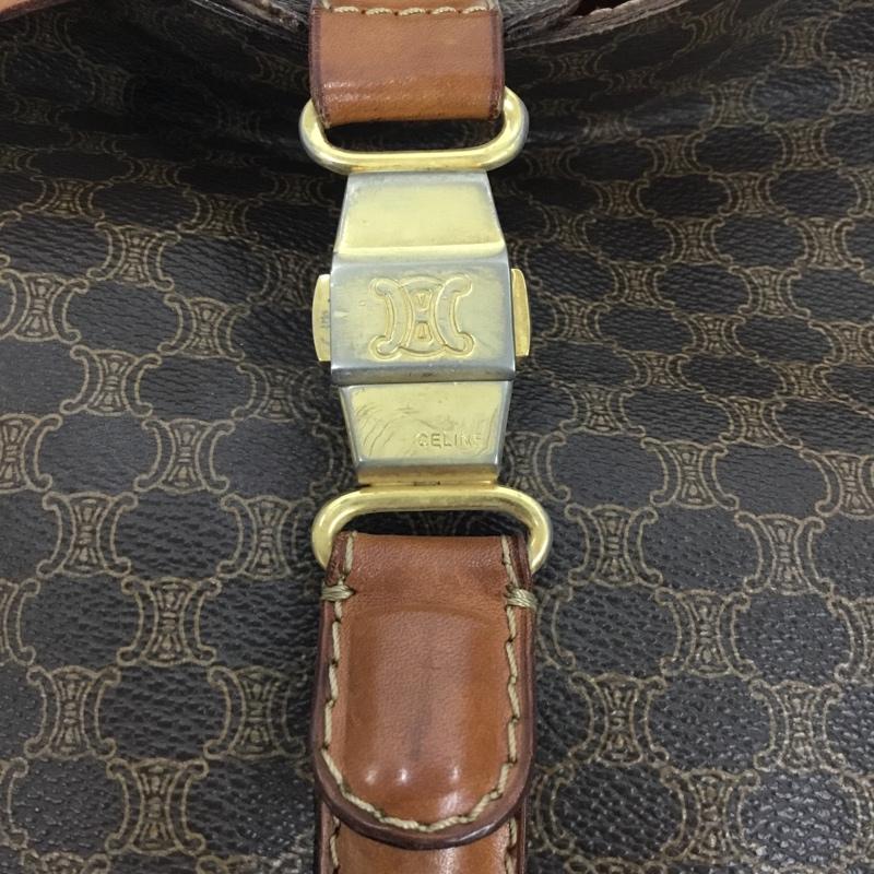 セリーヌ CELINE ショルダーバッグ ショルダーバッグ マカダム柄 総柄 茶 / ブラウン /  レディース USED 古着 中古 10104230