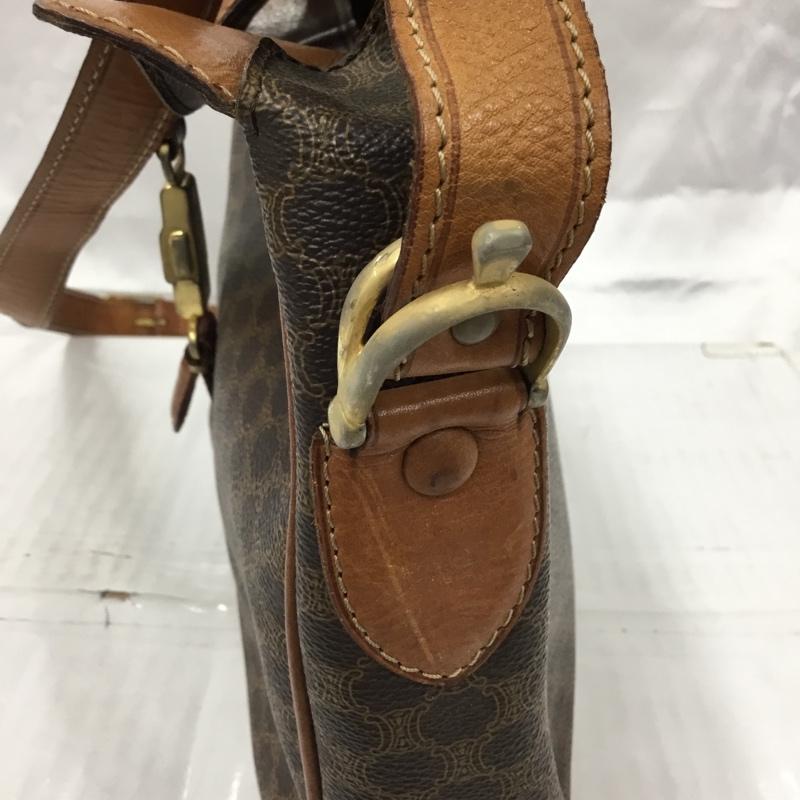 セリーヌ CELINE ショルダーバッグ ショルダーバッグ マカダム柄 総柄 茶 / ブラウン /  レディース USED 古着 中古 10104230