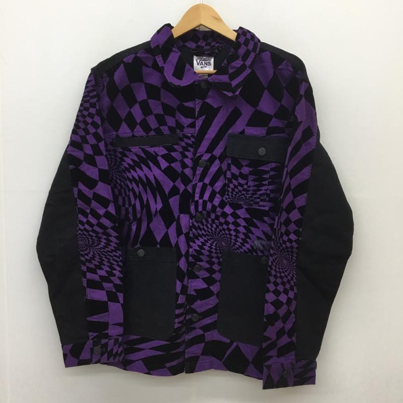 バンズボルト VANS VAULT ジャケット、上着 ジャケット、ブレザー P.A.M パム Spiral Checker Men's Chore Jacket VN0A7SOPY801 XL チェック 黒 / ブラック / X 紫 / パープル /  メンズ USED 古着 中古 10104252