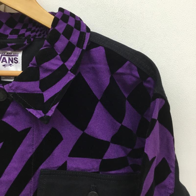 バンズボルト VANS VAULT ジャケット、上着 ジャケット、ブレザー P.A.M パム Spiral Checker Men's Chore Jacket VN0A7SOPY801 XL チェック 黒 / ブラック / X 紫 / パープル /  メンズ USED 古着 中古 10104252