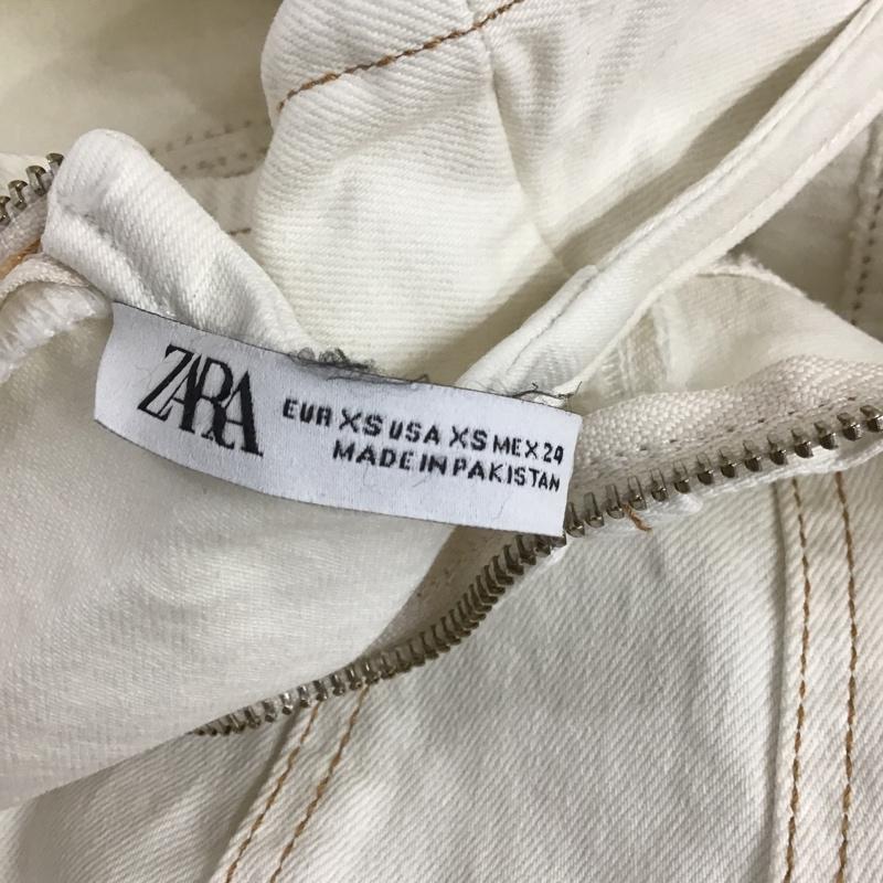 ザラ ZARA ワンピース ミニスカート XS 無地 白 / ホワイト /  レディース USED 古着 中古 10104269