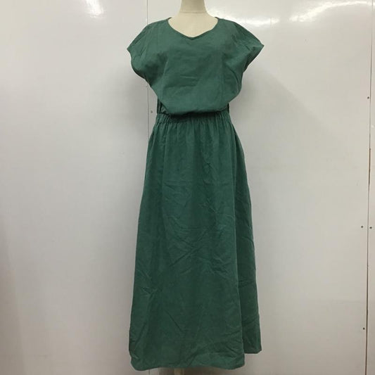 サニーレーベルアーバンリサーチ Sonny Label URBAN RESEARCH ワンピース ロングスカート LA15-26T703 リネン混フレンチギャザーワンピース FREE 無地 緑 / グリーン /  レディース USED 古着 中古 10104271