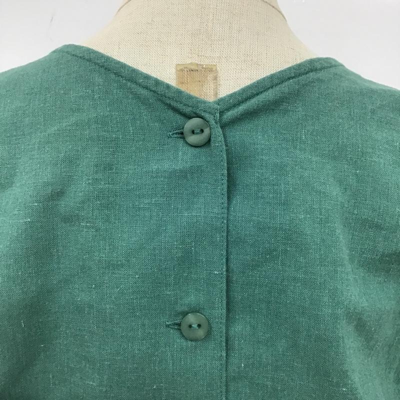 サニーレーベルアーバンリサーチ Sonny Label URBAN RESEARCH ワンピース ロングスカート LA15-26T703 リネン混フレンチギャザーワンピース FREE 無地 緑 / グリーン /  レディース USED 古着 中古 10104271