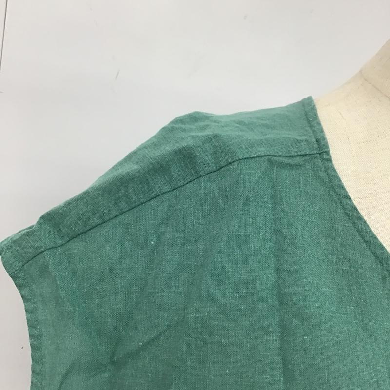サニーレーベルアーバンリサーチ Sonny Label URBAN RESEARCH ワンピース ロングスカート LA15-26T703 リネン混フレンチギャザーワンピース FREE 無地 緑 / グリーン /  レディース USED 古着 中古 10104271