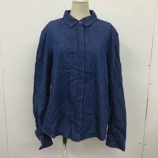 ザラ ZARA シャツ、ブラウス 長袖 デニムシャツ L 無地 インディゴ / インディゴ /  レディース USED 古着 中古 10104282