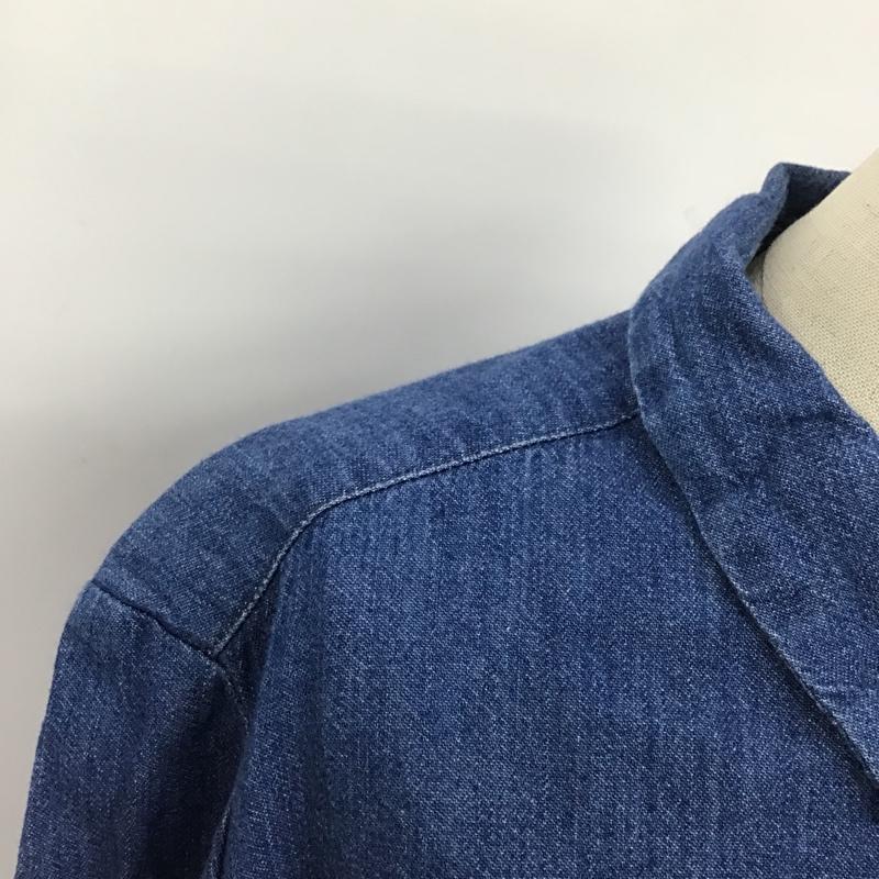 ザラ ZARA シャツ、ブラウス 長袖 デニムシャツ L 無地 インディゴ / インディゴ /  レディース USED 古着 中古 10104282