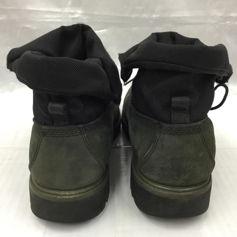 ティンバーランド Timberland ブーツ ショートブーツ 6143R 2way レースアップ 8W ワンポイント 黒 / ブラック / X カーキ / カーキ /  メンズ USED 古着 中古 10104286