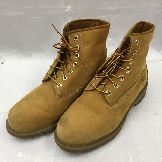 ティンバーランド Timberland ブーツ ショートブーツ 10066 6インチベーシックブーツ 27.5cm レースアップ 27.5cm ワンポイント キャメル / キャメル /  メンズ USED 古着 中古 10104291