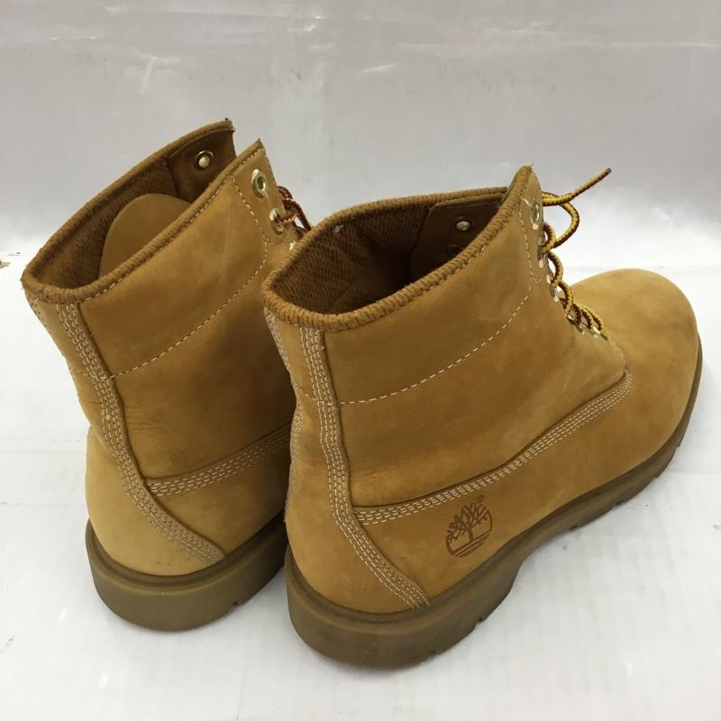 ティンバーランド Timberland ブーツ ショートブーツ 10066 6インチベーシックブーツ 27.5cm レースアップ 27.5cm ワンポイント キャメル / キャメル /  メンズ USED 古着 中古 10104291