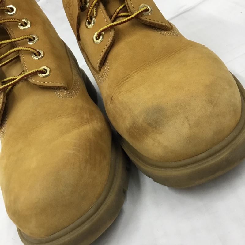ティンバーランド Timberland ブーツ ショートブーツ 10066 6インチベーシックブーツ 27.5cm レースアップ 27.5cm ワンポイント キャメル / キャメル /  メンズ USED 古着 中古 10104291