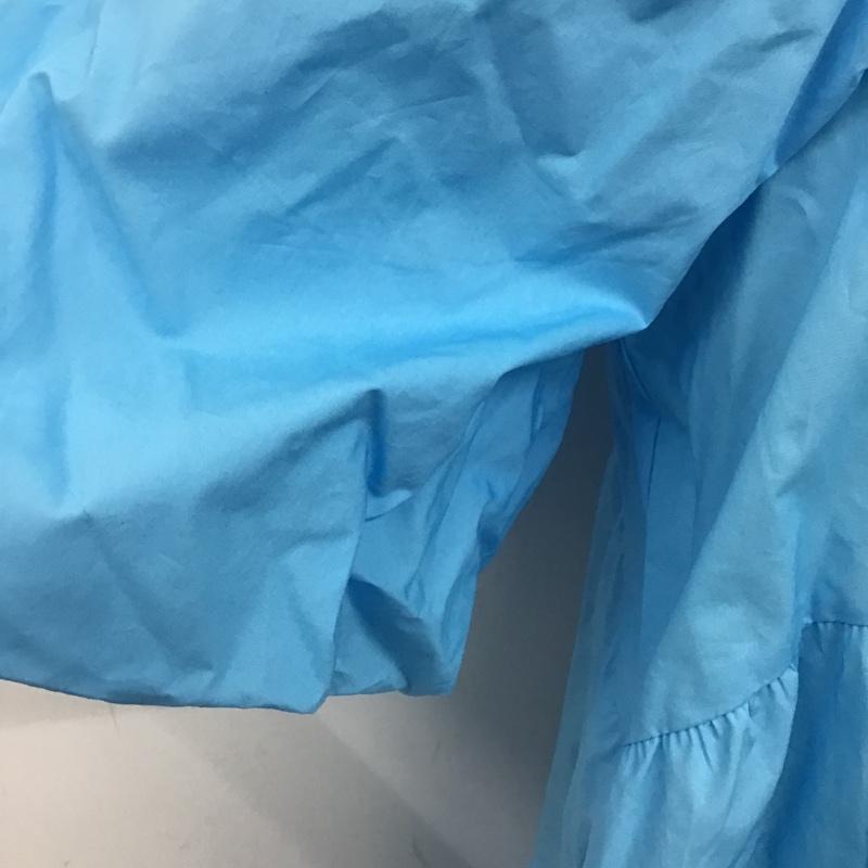 ザラ ZARA ワンピース ひざ丈スカート タグ付 S 無地 水色 / ライトブルー /  レディース USED 古着 中古 10104299
