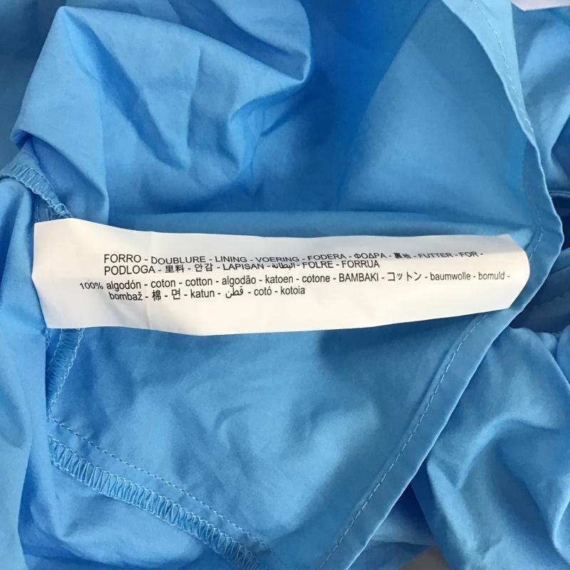 ザラ ZARA ワンピース ひざ丈スカート タグ付 S 無地 水色 / ライトブルー /  レディース USED 古着 中古 10104299